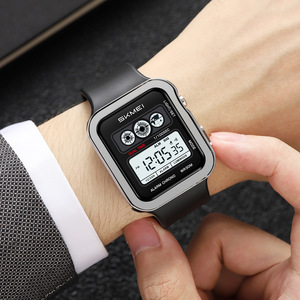 Skmei Digital Men's Watch Stainless Steel Strap 30M Waterproof Electronic Watch With Luminous Display Dual Time Alarm Chrono - Product Image 2