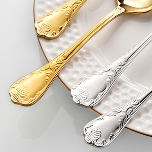 Juego de Cubiertos de Acero Inoxidable 304 de Lujo, Diseño Vintage Tallado, Tenedores para Cena y Postre, Cuchillos, Cucharas de Té, Cucharas para Ensalada - Product Image 4