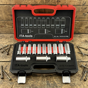 OEM Taïwan, jeu de douilles profondes à 6 pans en acier au chrome-vanadium, entraînement de 1/2 pouce, 13 pièces, kit d'outils - Product Image 1