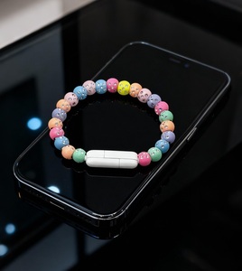 Bracelet de charge rapide en perles arc-en-ciel tendance, câble de données PD 60W Type C vers C, accessoires pour téléphone - Product Image 2