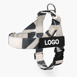 Custom Luxury <strong>Dog</strong> <strong>Harness</strong> Adjustable Nylon Chest Strap with Camouflage Plaid Tactical <strong>Chain</strong> Leash Wholesale Simple Sport Style - Product Image 1