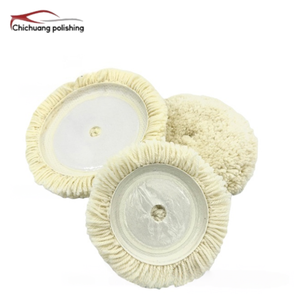 Usine chinoise de haute qualité, roue de polissage en laine torsadée à un seul côté de 7 pouces, pompons professionnels en laine, tampon de polissage de voiture OEM - Product Image 2