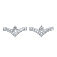 Bijoux personnalisés en gros, boucles d'oreilles en argent 925 avec zircon cubique étincelant, bijoux de mariée