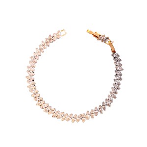 Bracelet tennis de luxe en moissanite taille marquise certifié GRA, en argent sterling 925, bijoux de mariage pour femme - Product Image 1