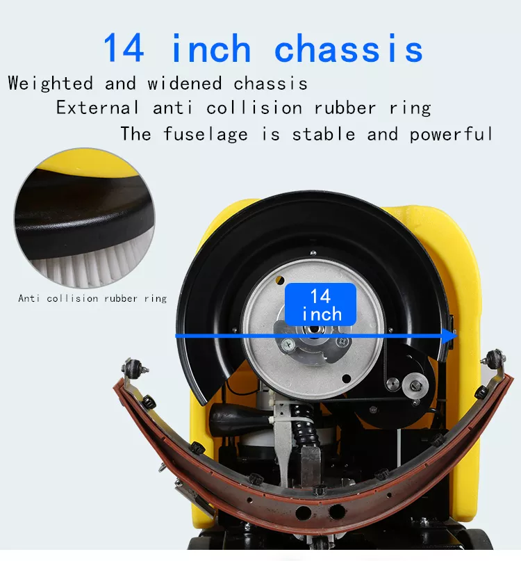 Customized   Intelligent auto Hand Push Floor Scrubber Gyms Cleaning Machine