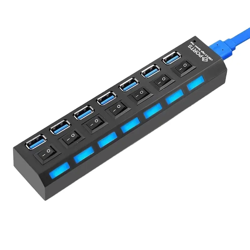 The Best China Individual Power Switches 7 Port USB 3.0 High Speed Hub 7 Port