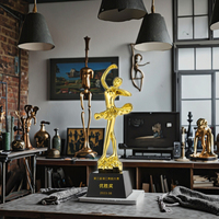 Vente en gros de trophée de danse gravé en or personnalisé cadeau d'affaires métal artisanat typographie imprimé pour les danseurs