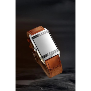 Reloj de Mujer 2025 con Caja Cuadrada Reversible, Correa de Cuero Genuino Marrón Unisex, Cristal de Zafiro, Resistente al Agua 50M, Reloj de Moda - Product Image 3