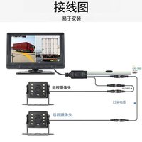 Système de surveillance des angles morts 2 voies/4 voies pour Dropshipping Shopify, HD 1080P, Connecteur Aviation, Affichage double/quadruple