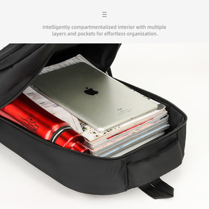 Sacs à dos étanches pour étudiants, noirs, grande capacité, pour ordinateur, sport - Product Image 6