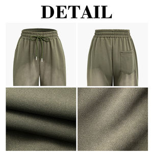 KingSen Breathable Comfort Vintage Washed Elastic Waist Pants Loose Fit <b>Drawstring</b> Casual <b>Trousers</b> with Back Pocket - Product Image 6