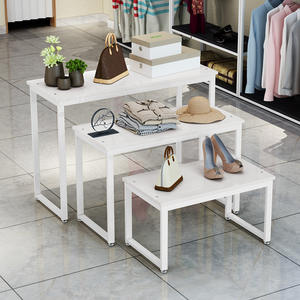 Espositore a Livelli Sfalsati per Negozi di Abbigliamento, Tessili per la Casa, Borse e Scarpe, Banco Espositivo, Scaffale per Fioristi, Isola Espositiva per Centri Commerciali - Product Image 3