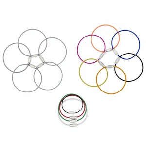 YIWANG Vente en gros Câble Porte-clés coloré en acier inoxydable Porte-clés - Product Image 1