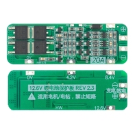 3S 20A Li-ion Lithium Batterie 18650 Chargeur PCB BMS Protection Board 11.1V 12V 12.6V Cell 59x20x3.4MM Module