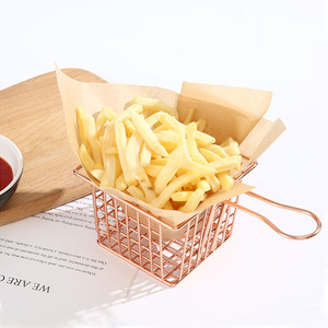 Đa chức năng Mini vuông sắt mạ điện khoai tây chiên & gà chiên giỏ cho nhà bếp nấu ăn colanders & lọc - Product Image 5