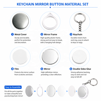 Máquina para hacer insignias de 58 mm (2.25 pulgadas) de acero inoxidable con botón de espejo, impresión digital, resistente al agua, suministros DIY