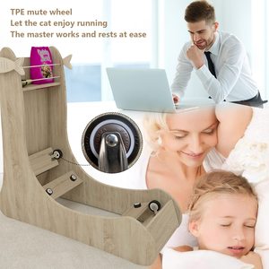 Jouet pour animaux de compagnie en bois Petdom, structure d'escalade, circuit circulaire pour chats, jouet interactif pour l'exercice et la course - Product Image 4