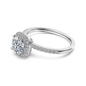 Dylam Classic Design <b>925</b> Sterling <b>Silver</b> Eternity Band 1ct VVS1 D Color Moissanite Stone Wedding Engagement <b>Rings</b> for Women - Product Image 2