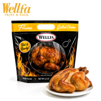 Sacs à poulet rôti personnalisés par le fabricant, résistants au micro-ondes, avec poignée, à fermeture éclair, anti-buée, pour poulet rôti sur rotissoire, avec fenêtre