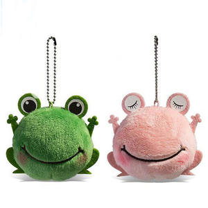 Ciondoli imbottiti personalizzati pregano <span class=keywords><strong>cose</strong></span> <span class=keywords><strong>buone</strong></span> rana verde peluche animali in preghiera portachiavi - Product Image 5