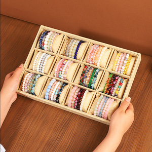 Espositore per Bracciali in Flanella con 12 Scomparti, Vassoio Portaoggetti per Orologi, Supporto per Esposizione, Modello Jinhua Trecento Due - Product Image 1