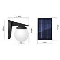 Lámpara LED Solar de Pared con Sensor de Movimiento, Impermeable para Exteriores, para Jardín, Patio y Terraza de Villa, con 2 Años de Garantía