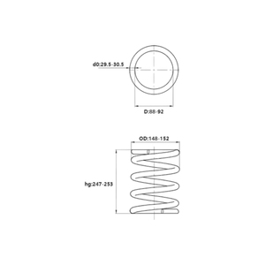 Ressort de compression 65Mn 60Si2MnA, peint en noir naturel, revêtement en poudre noire, <span class=keywords><strong>diamètre</strong></span> du fil 6mm-30mm, ressort hélicoïdal industriel de grande taille - Product Image 2