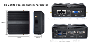 ファンレスミニPC クアッドコア Intel Celeron J5005 6 USBポート LPDDR4 RAM Windows 10 HTPC TVボックス 在庫あり - Product Image 2