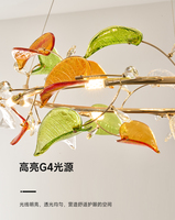 Lustre suspendu LED de luxe haut de gamme en fer forgé pour bureau à domicile, avec fleurs en cristal K9 colorées et cadre doré