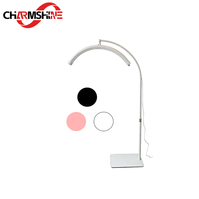 TUOlUN 28inch Professional LED Half Moon Eyelash Lamp Adjustable Height Aluminum Construction Dimmable for Beauty Salon Studio