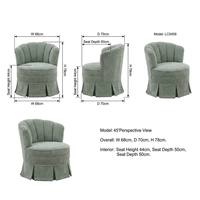 Fauteuil d'appoint pivotant moderne de luxe, carré, en fausse daim bouclé, avec dossier cannelé, pour villa, chambre et salon