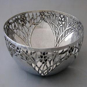 Bol métallique en aluminium recyclé écologique personnalisé pour mariages emballé avec carton - Product Image 1