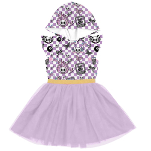 Milk Silk Girls Hooded Sleeveless Tutu <b>Dress</b>,Custom Print Kids Tulle Skirt <b>Dress</b> - Product Image 5