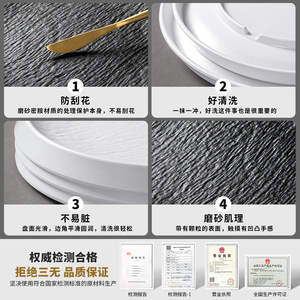 Melamine <b>Plate</b> Round Rock Patterned Design For Party Hotel Meals Coffee Tea Serving - Product Image 5
