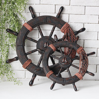 Volant de bateau écologique de style méditerranéen HYA09, volant vintage en MDF, décoration nautique pour la maison, marque Huaqi