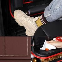 Muchkey Table Tray Backseat Hanging Bag Protectors Anti Kick Storage Bag Car Seat Back Organizer With Tablet Holder