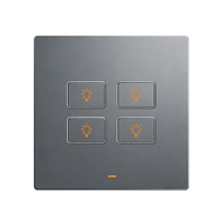 Interrupteur intelligent à bouton-poussoir L10R, pas de hub requis, interrupteur intelligent pour la maison connectée WiFi, compatible avec Alexa et Google Home, commande vocale