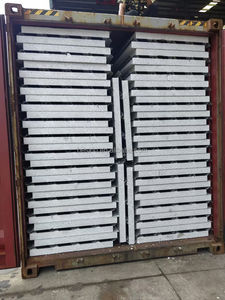 Panneau sandwich en acier à faible coût de 75 <span class=keywords><strong>mm</strong></span>, panneau sandwich en EPS ignifuge, maison préfabriquée, toiture en acier isolée - Product Image 6