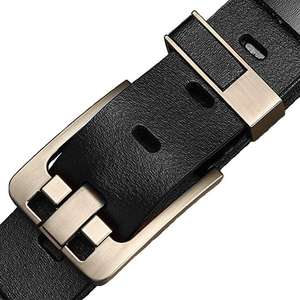 Hebilla de Cinturón para Hombre 2025, Cinturón de Cuero Genuino de Piel de Vaca con Estilo Retro Informal, Color Negro Café, Venta Directa de Fábrica al por Mayor - Product Image 2