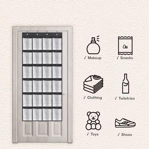 24 כיסים גדולים רשת תלויים על קיר תיק אחסון נעליים מארגן מעל דלת עבור גברים נשים נעלי ילדים - Product Image 2