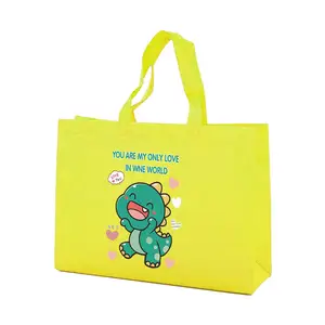 KAISEN Non Woven Party Favor Bags Reusable Candy Color Treat Tote Bags With Handle Theme Gift Bags