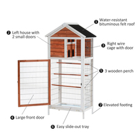 Vente chaude grande maison de luxe canari respirant grand perroquet élevage cage à oiseaux avec support de poussée grande cage à perroquets