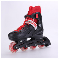 Lumière LED en option Roller Freestyle Slalom Flashing Wheel Inline Roller Skate Set