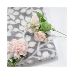 Edi Nhà cung cấp vải cho quần áo polyester in hoa in flannel Fleece vải