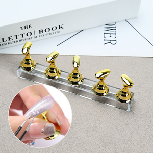 5 pièces support à ongles magnétique pour presse sur les ongles affichage faux ongles conseils support de pratique avec mastic réutilisable débutant outil de bricolage - Product Image 4