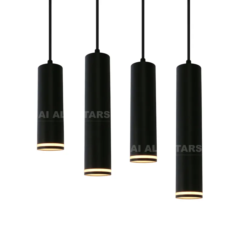 Современная подвесная потолочная лампа для помещений, прикроватный светильник GU10, черная люстра, простой креативный домашний декор, Подвесная лампа