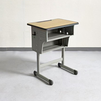 Ensemble de chaises et tables d'école réglables à double niveau, économiques et à prix abordable, pour les élèves du primaire et du secondaire