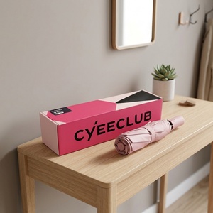 Boîte d'expédition en carton ondulé imprimée en couleur personnalisée, boîte d'emballage pour parapluie rose résistante aux chocs, imprimée sur mesure - Product Image 1