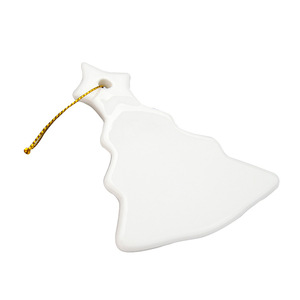 <strong>Wholesale</strong> High Quality Round Shape 3 Inch Christmas Tree Decoration Hanging Sublimation <strong>Blank</strong> White <strong>Ceramic</strong> <strong>Ornaments</strong> Plates - Product Image 5