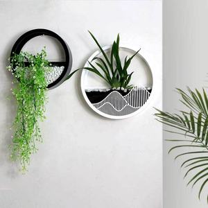 Populaire Europe du nord couleur résine ronde tenture murale culture de l'eau plante verte hydroponique Pots de fleurs pour la décoration intérieure - Product Image 5